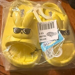 Peeps Yellow Easter Bunny Slide Child Kids Slip On Sandals - Size 13-1
